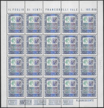 1978 Italia Siracusana Lire 5.000 MS MNH Sassone n.1442