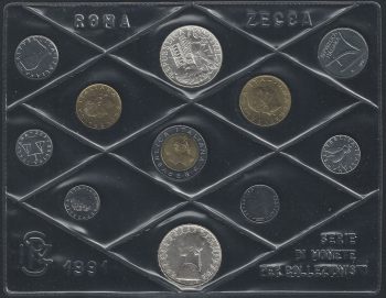 1991 Italia divisionale Zecca 11 monete FDC-BU