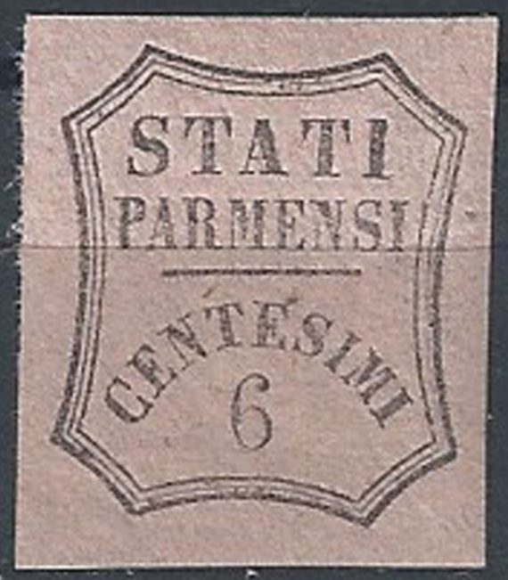 1857 Parma Giornali 6c.rosa chiaro MNH Sassone n. 1A