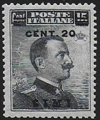 1916 Egeo Simi 20c. su 15c. bc MNH Sassone n. 8
