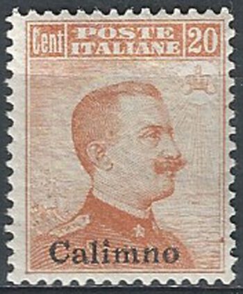 1917 Egeo Calino 20c. arancio MNH Sassone n. 9