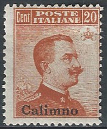 1917 Egeo Calino 20c. arancio mc MNH Sassone n. 9