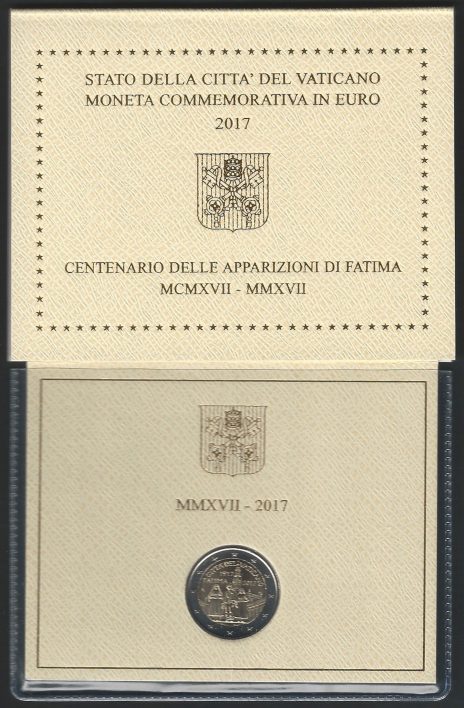 2017 Vaticano Fatima € 2,00 FDC - BU in folder