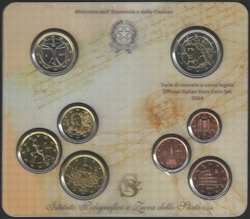 2004 Italia divisionale 8 monete FDC