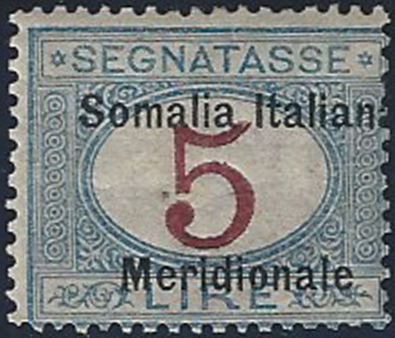 1906 Somalia segnatasse 11v. MNH Sassone n. 1/11