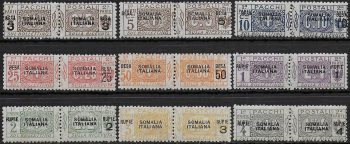 1923 Somalia Postal Parcels 9v. MNH Sassone n. 21/29