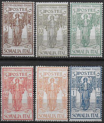 1926 Somalia Istituto Coloniale 6v. MNH Sassone n. 86/91