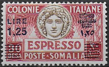 1927 Somalia Espresso Lire 1,25 MNH Sassone n. 7