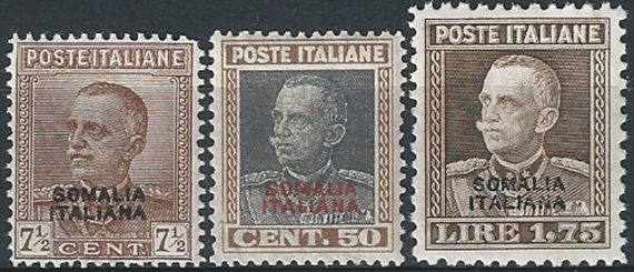 1928 Somalia 3v. bc. MNH Sassone n. 116/118