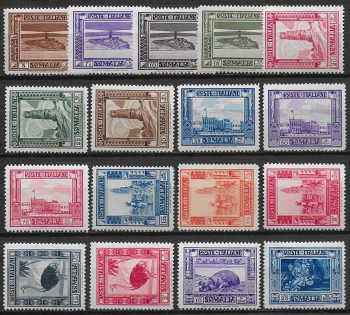 1935-38 Somalia Pittorica d.14 MNH Sassone n. 213/228+30