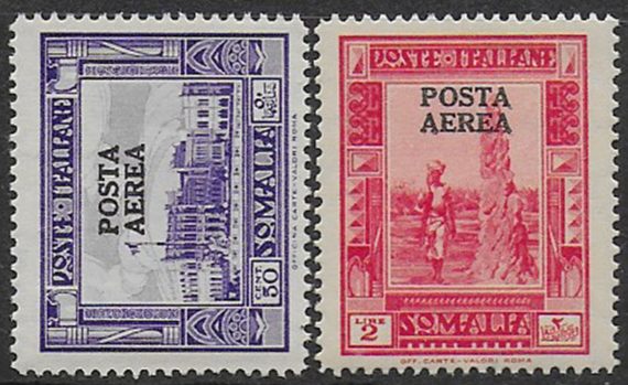 1936 Somalia PA 2v. NE MNH Sassone n. A27/28