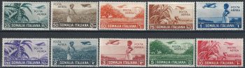 1936 Somalia PA soggetti africani 10v. MNH Sass. n. 17/26