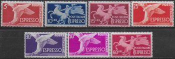 1945-52 Italia Express 7v. mc MNH Sassone n. 25/31