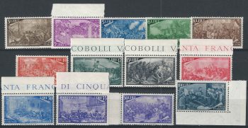 1948 Italia Risorgimento 13v. bc MNH Sassone n. 580/91+E