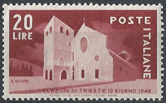 1949 Italia elezioni Trieste MNH Sassone n. 606