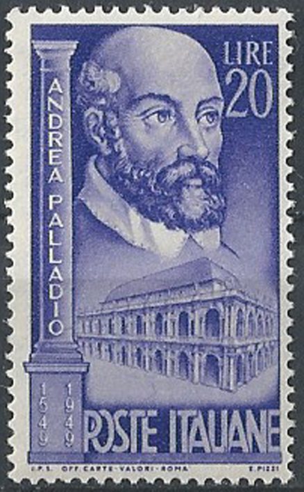 1949 Italia Palladio MNH Sassone n. 609