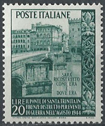 1949 Italia ponte di S. Trinità MNH Sassone n. 613