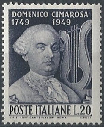 1949 Italia Cimarosa MNH Sassone n. 615