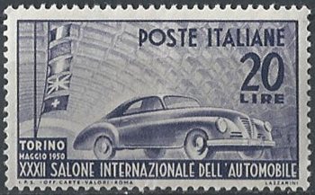 1950 Italia salone Automobile Torino MNH Sassone n. 617
