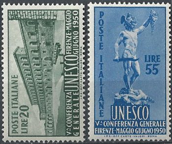 1950 Conferenza UNESCO 2v. MNH Sass n. 618/19