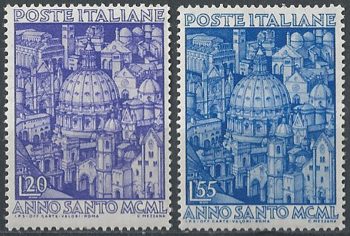 1950 Italia Anno Santo 2v. MNH Sass n. 620/21
