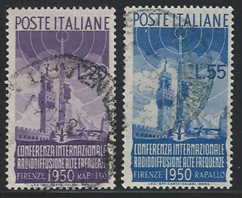1950 Italia Radiodiffusione 2v. US Sass. n. 623/24