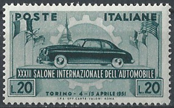 1951 Italia Auto Torino MNH Sassone n. 655