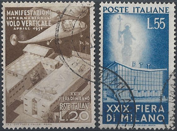 1951 Italia 29° fiera Milano 2v. US Sass. n. 657/58