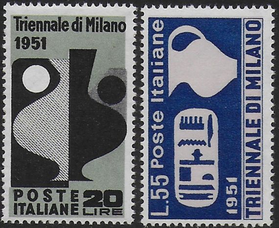 1951 Italia Triennale di Milano MNH Sassone n. 666/67
