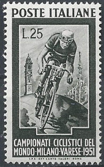 1951 Italia mondiali Ciclismo MNH Sassone n. 669