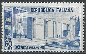 1952 Italia 30° Fiera di Milano 1v. MNH Sass. n. 685