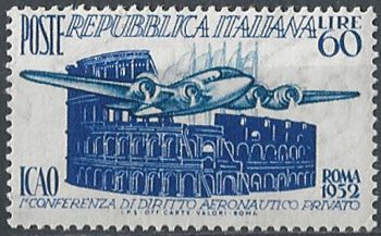 1952 Italia Diritto Aeronautico MNH Sassone n. 697