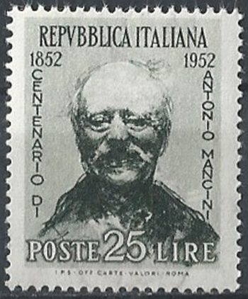 1952 Italia Mancini 1v MNH Sassone n. 703