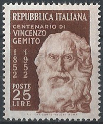 1952 Italia Gemito 1v MNH Sass n. 704