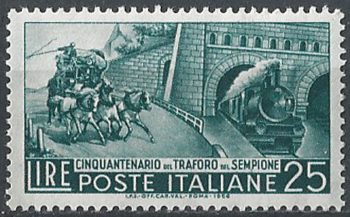1956 Italia traforo del Sempione MNH Sass. 797