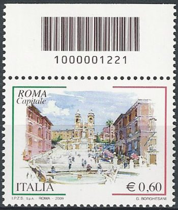 2009 Italia Roma Capitale codice a barre MNH Unif. 3131cb