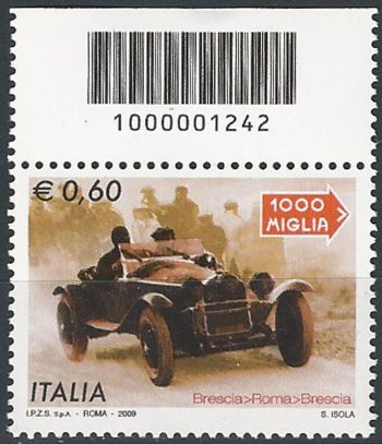 2009 Italia Mille Miglia codice a barre MNH Unif. 3142cb