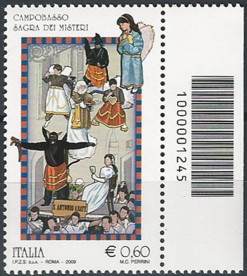 2009 Italia  Folclore italiano codice a barre MNH Unif. 3143cb