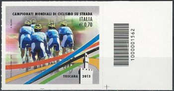 2013 Italia Ciclismo 0,70 rosa codice a barre adf basso Unif. 3468cba