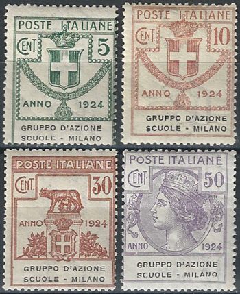 1924 Italia Parastatali Scuole Milano 4v. mc MNH Sassone n. 38/41