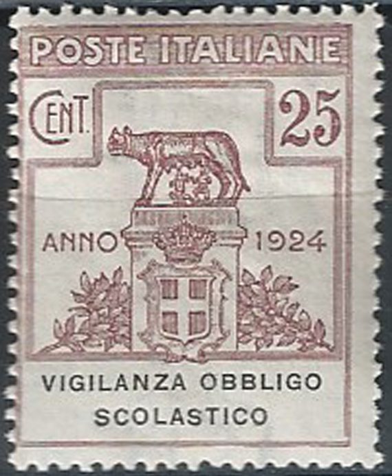 1924 Italia Parastatali Obbligo scolastico 1v. MNH Sassone n. 69