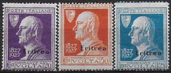 1927 Eritrea Volta 3v. mc MNH Sassone n. 120/22