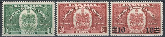 1938-39 Canada Canadian coat of Arms 3v. MH SG n. S9/11