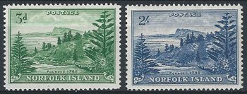 1959 Norfolk Islands Ball Bay 2v. MNH SG n. 6a+12a