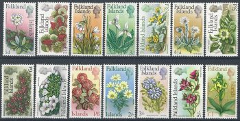 1968 Falkland Islands flowers 14v. MNH SG n. 232/45