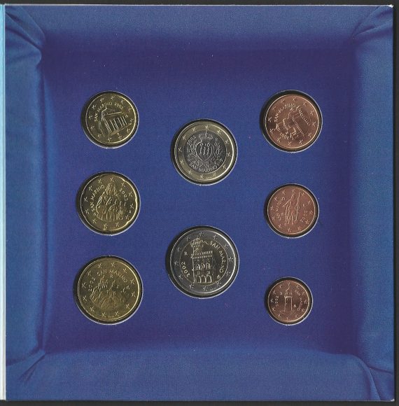 2002 San Marino divisionale 8 monete FDC