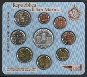 2005 San Marino divisionale 9 monete FDC