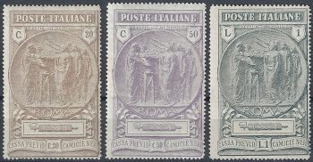 1923 Italia Camicie Nere 3v. mc MNH Sassone n. 147/49