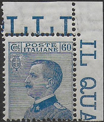 1923 Italia VE III 60c. light blue mc MNH Sassone n.157