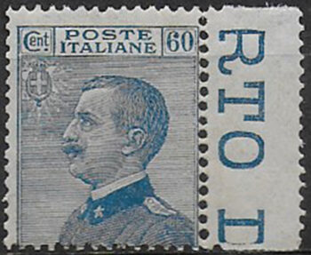 1923 Italia VE III 60c. azzurro mc MNH Sassone n.157
